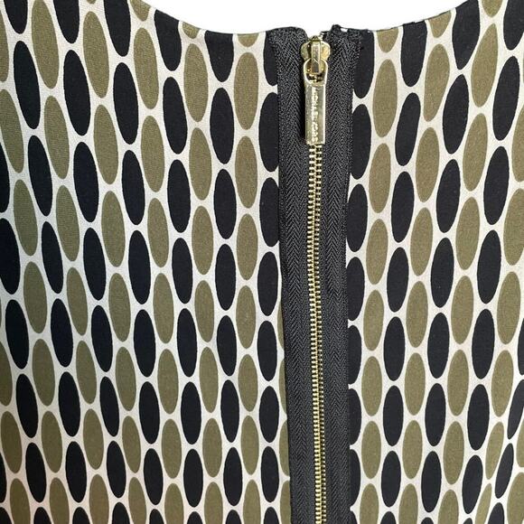 Michael Kors Green and Blue 3/4 Sleeve Shift Dress Size 8 - Picture 5 of 9